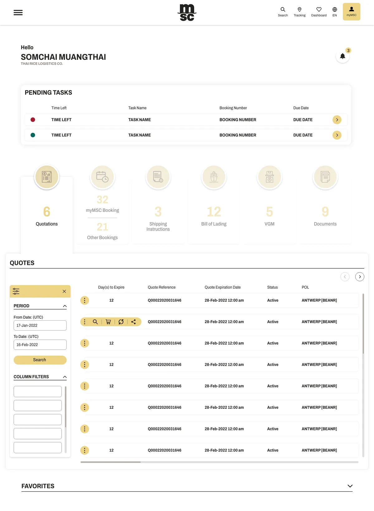 MSC : tableau de bord B2B self-service pour le suivi des expéditions